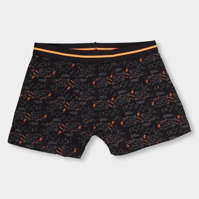 Boys' Dark Charcoal Black Regular Fit Printed Briefs
