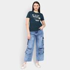 Ladies' Round Neck T-Shirt, गहरा हरा, small