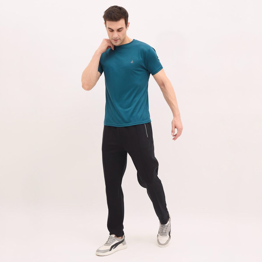 Men's Teal Crew Neck Drifit T-Shirt, Teal Blue, large image number null