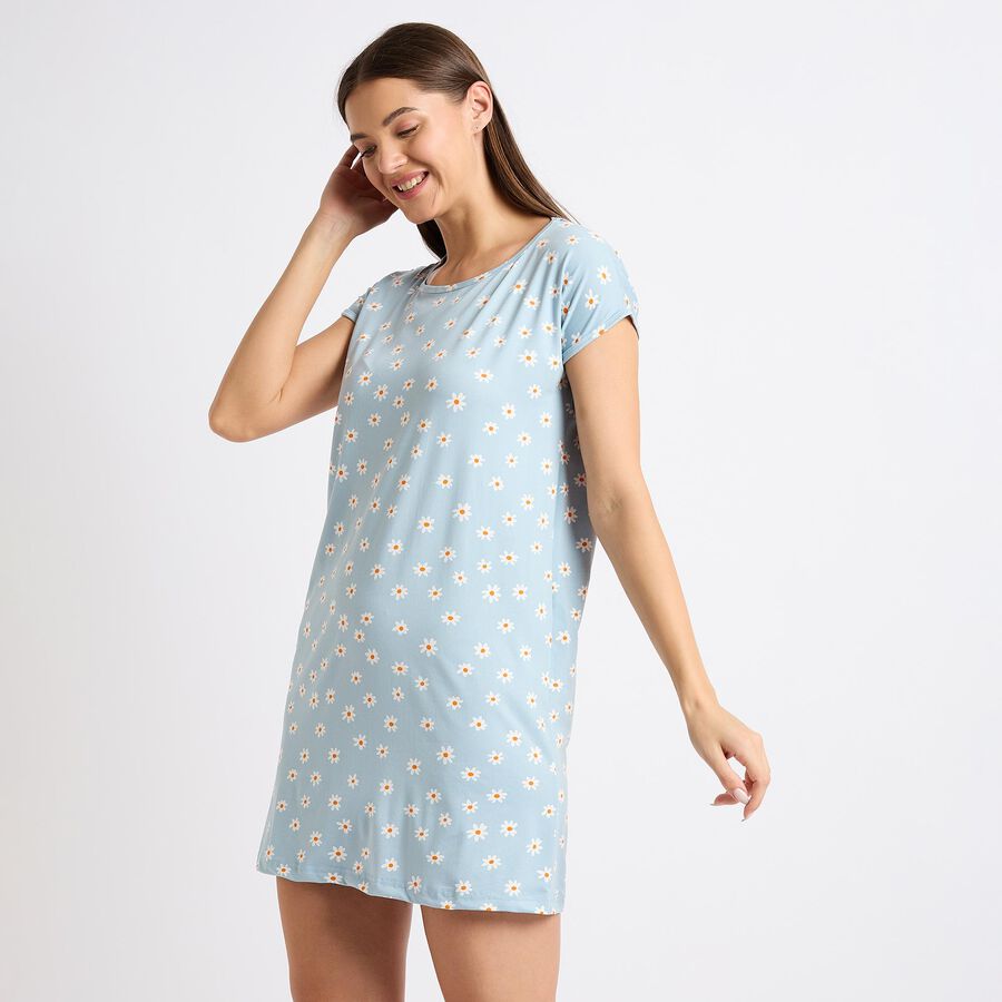 Ladies' Nighty , हल्का नीला, large image number null