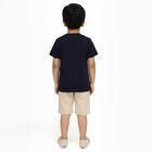 Boys' Navy Cotton Round Neck Graphic Baba Suit, Navy Blue, small image number null