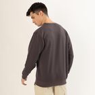 Men's Dark Charcoal Crew Neck Casual Sweatshirt, Purple, small image number null