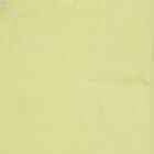 Boys' White and Yellow Cotton Round Neck Minimalist Vest, पीला, small