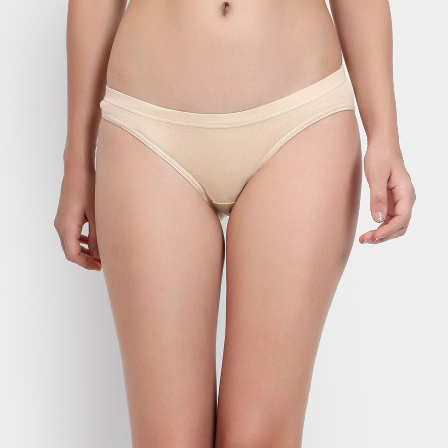 Ladies' 100% Cotton Panty, Beige, large image number null
