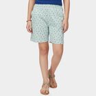 Girls' Green Vibrant Regular Fit Shorts, Light Green, small