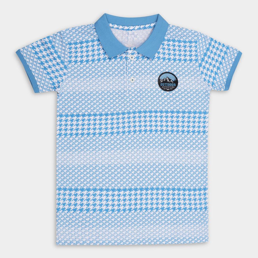 Boys' 100% Cotton Half Sleeves T-Shirt , हल्का नीला, large image number null