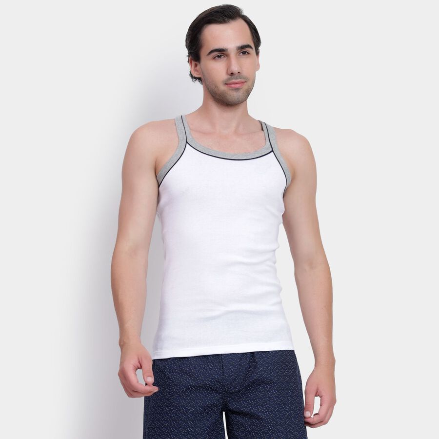 Men's Cotton Gym T-Shirt, सफ़ेद, large image number null