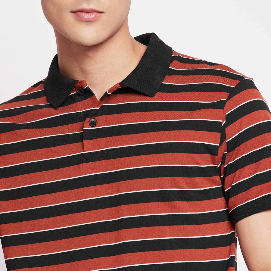 Stripes Polo Shirt, Rust, large image number null