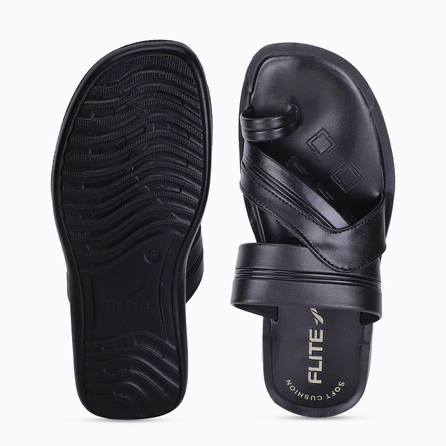Men's Sandal, काला, large