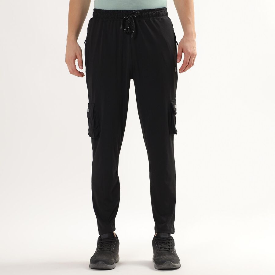 Men's Cargo Track Pants , काला, large image number null
