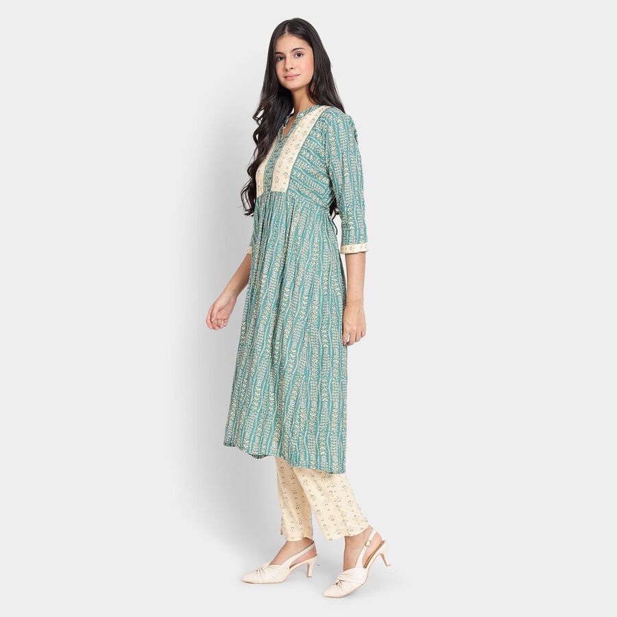 Ladies' Kurta Pyjama Set, टील ब्लू, large image number null