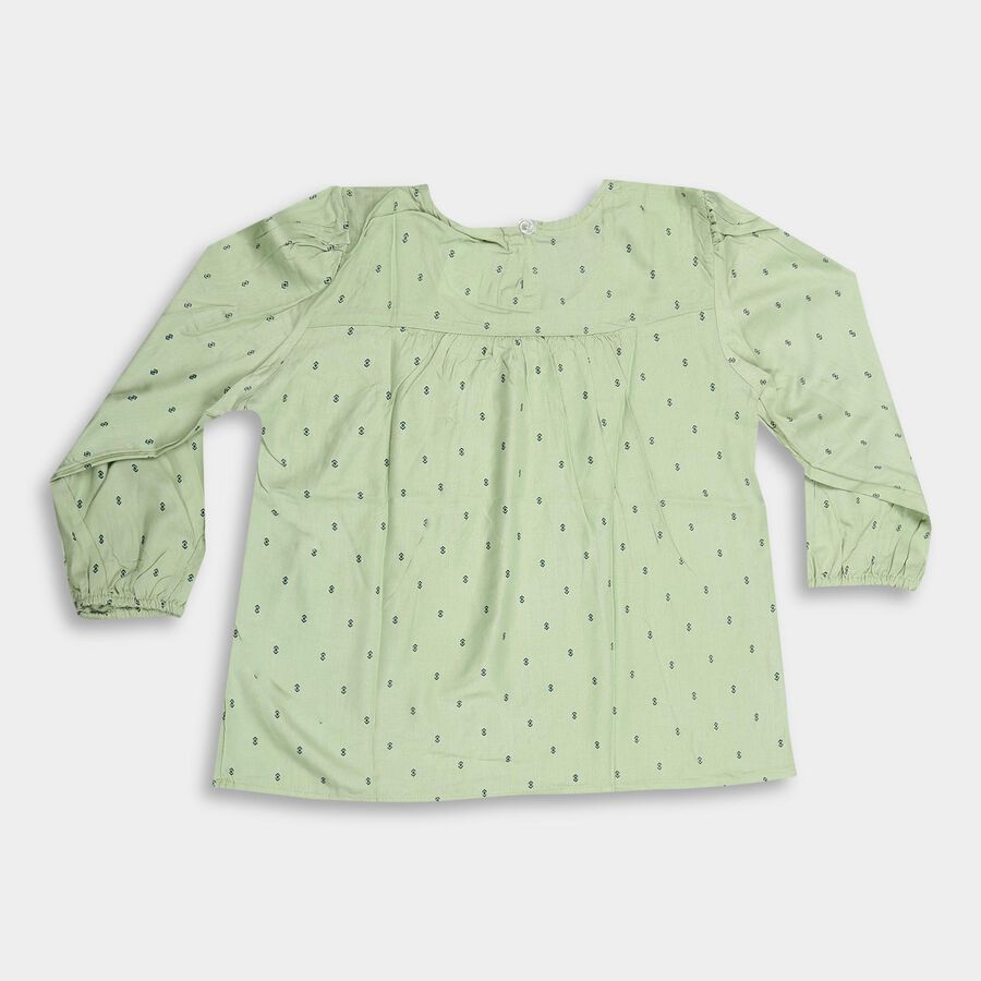 Girls' Blouse, Light Green, large image number null