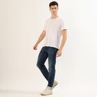 Men's Deep Indigo Slim Fit Jeans, गहरा नीला, small