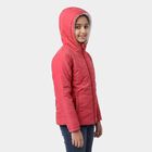 Girls' Pink Hooded Puffer Jacket, Pink, small
