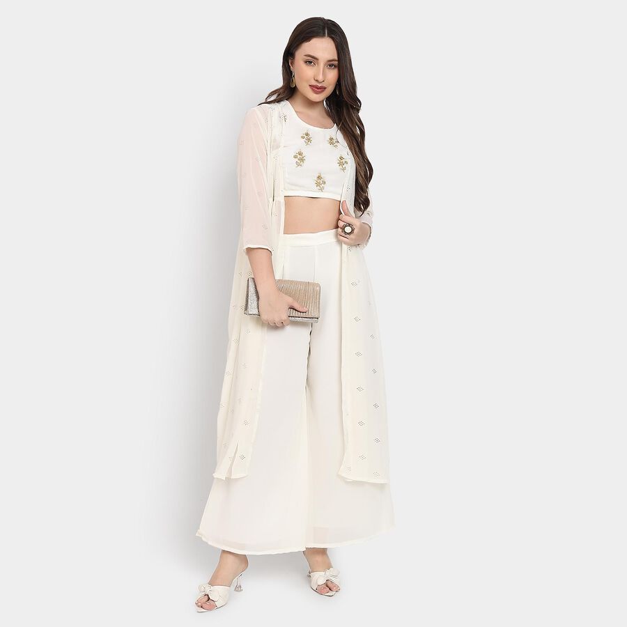 Ladies' Ethnic Set , Off White, large image number null