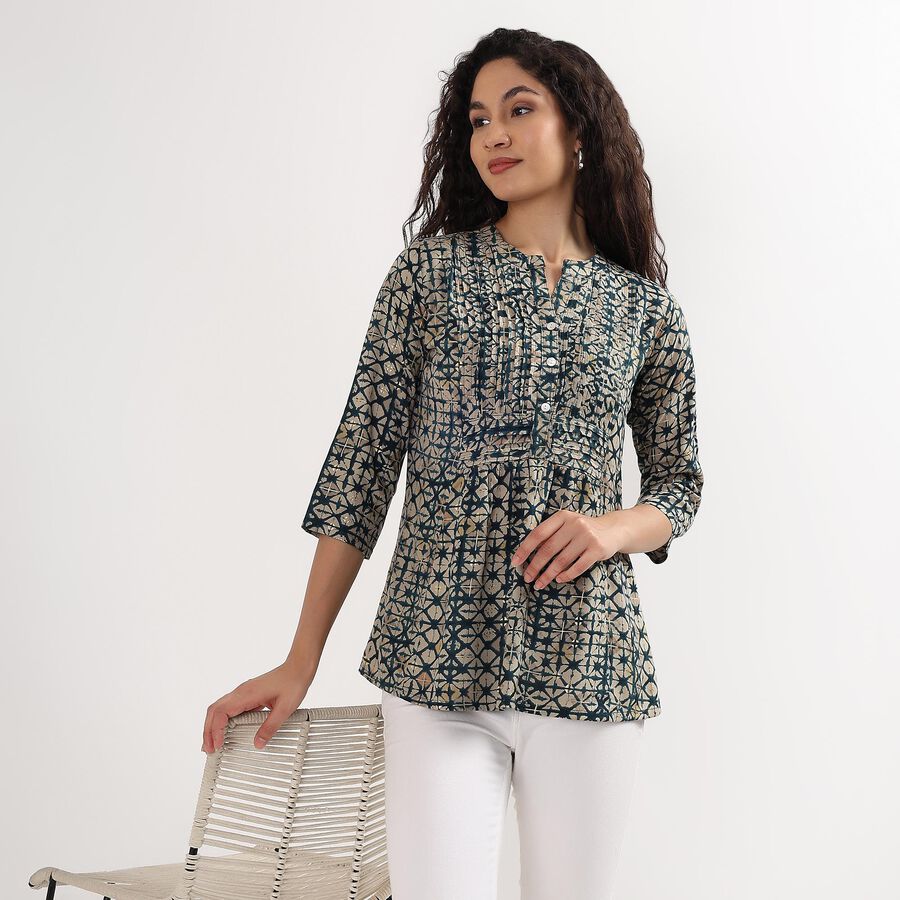 Ladies' Kurta , टील ब्लू, large image number null