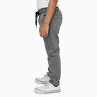 Boys' Muted Charcoal Grey Regular Fit Elastic Waist Jeans, हल्का ग्रे, small
