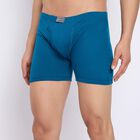 Men's 100% Cotton Trunks , टील ब्लू, small