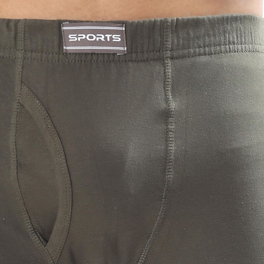 Men's 100% Cotton Trunks, ओलिव, large image number null