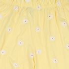 Girls' Yellow Regular Fit Solid Pyjama, Yellow, small