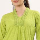 Women's Light Sage Green 100% Cotton Printed Ethnic Set, हल्का हरा, small