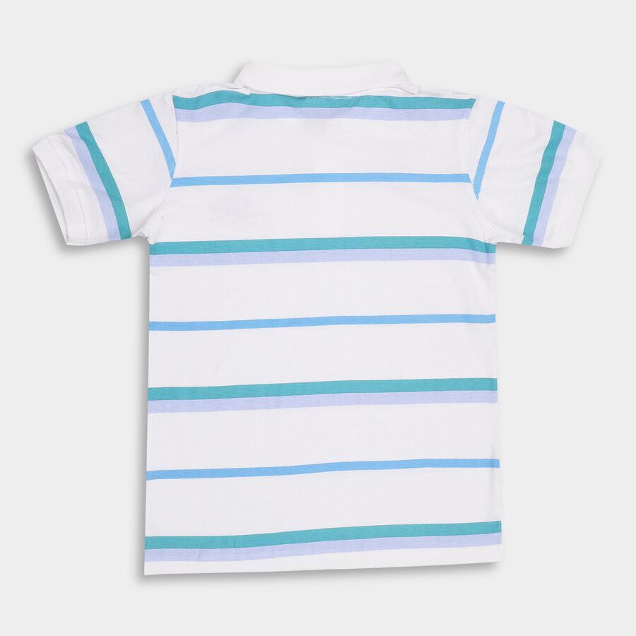 Boys' 100% Cotton Half Sleeves T-Shirt , सफ़ेद, large