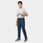Boys' Navy Blue Straight Fit Cargo Pocket Cotton Blend Pyjama, Mid Blue, small