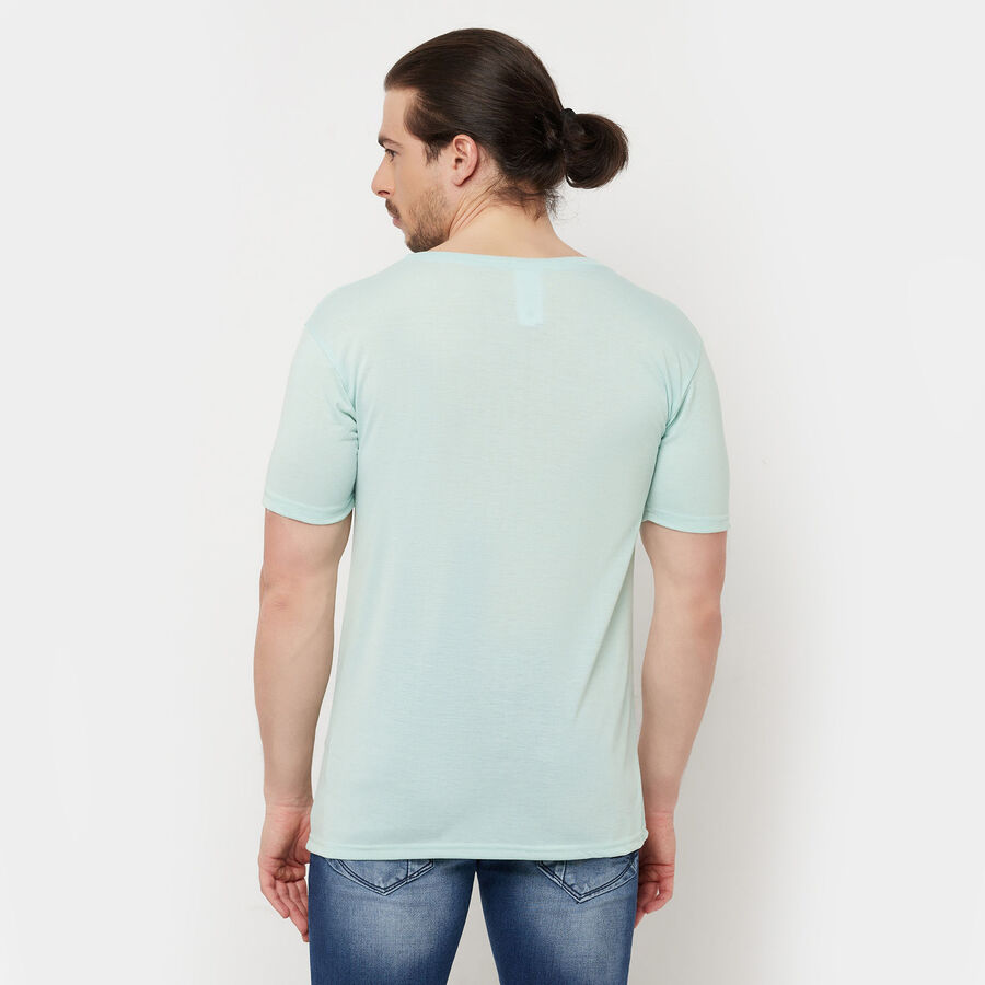 राउन्ड नेक टी-शर्ट, हल्का हरा, large image number null