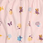 Girls' Pink Relaxed Fit Printed Ruffle Bloomers, गुलाबी, small