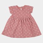 Infants' Pink Cotton Pineapple Printed Flared Frock, Light Pink, small