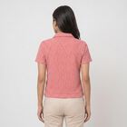 Women's Pink Polo Neck Polo T-Shirt, Pink, small