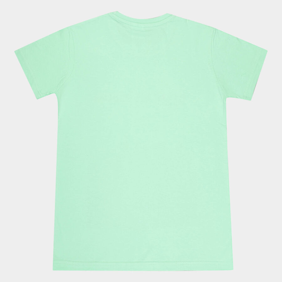 Boys Cotton T-Shirt, Light Green, large image number null