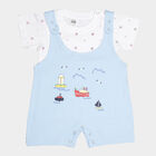 Infants Cotton Round Neck Baba Suit, Light Blue, small image number null