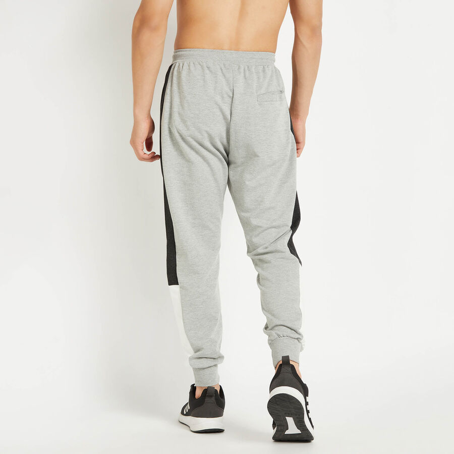 Cut & Sew Track Pants, Melange Mid Grey, large image number null