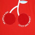 Girls' 100% Cotton T-Shirt , Red, small image number null