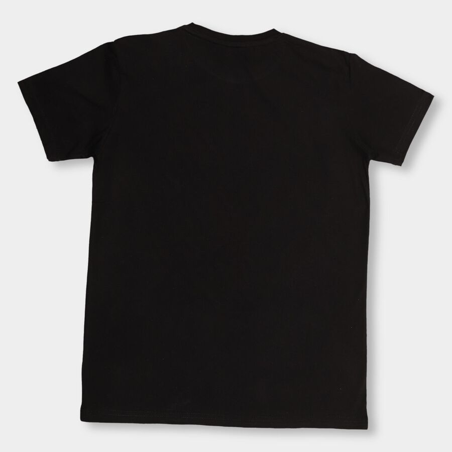 Boys' Half Sleeves T-Shirt, काला, large image number null
