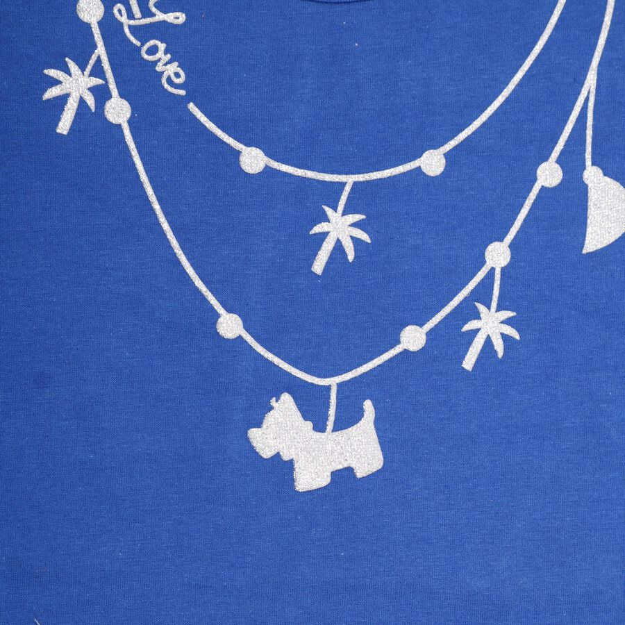 Girls' 100% Cotton T-Shirt , Mid Blue, large image number null