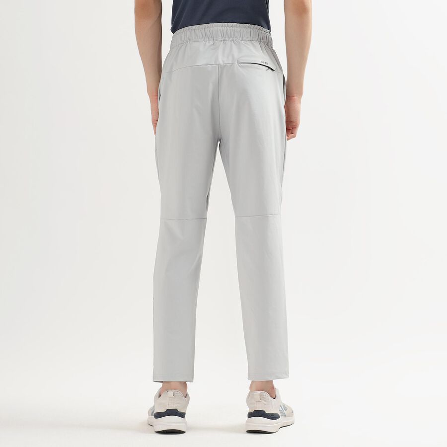 Men's Light Grey Regular Fit Cut And Sew Track Pants, Light Grey, large image number null