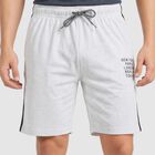 Men's Grey Regular Fit Athletic Bermuda Shorts, Melange Mid Grey, small