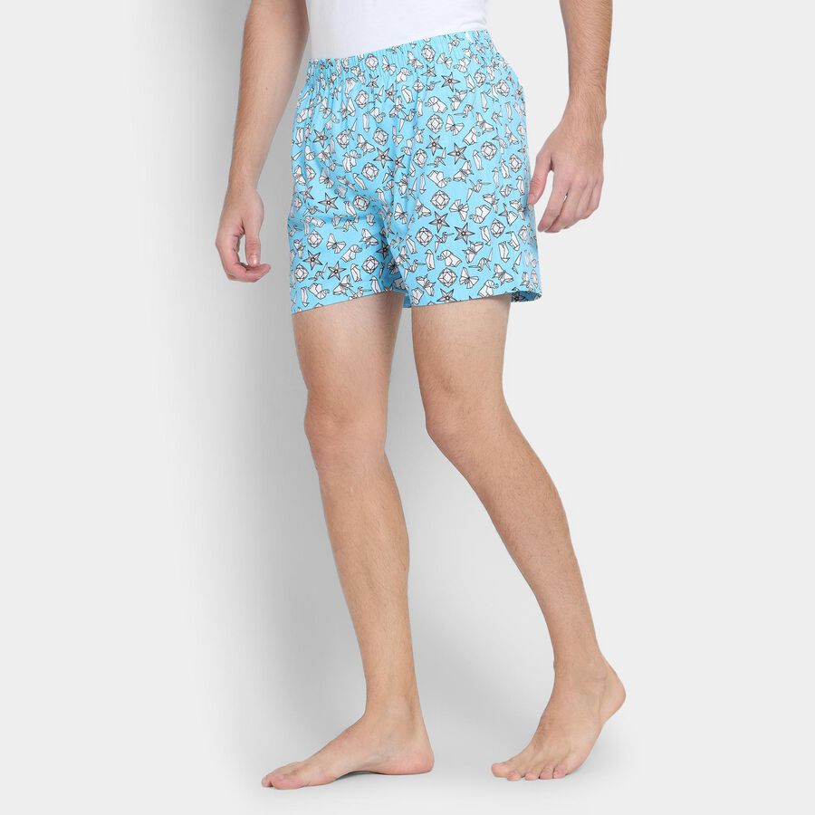 Men's 100% Cotton Boxers , Light Blue, large image number null