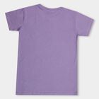 Boys' Light Lavender Purple Round Neck Casual T-Shirt, Lilac, small image number null