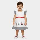 Infants' Navy Blue Regular Fit Polka Dot Frock, Navy Blue, small