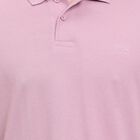 Men's Collared Half Sleeves T-Shirt , Pink, small