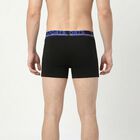 Men's Black Regular Fit Solid Trunks, Black, small