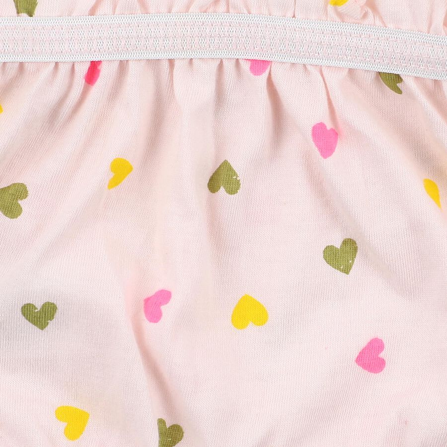 Infants Pastel Pink Cotton Ruffled Bloomers, हल्का गुलाबी, large image number null