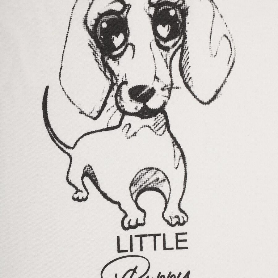 Girls' T-Shirt, ऑफ व्हाइट, large image number null
