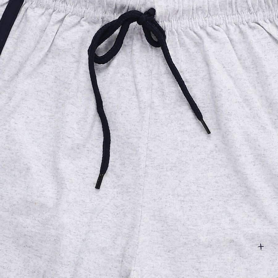 Boys' Grey Regular Fit Bermuda Shorts, Ecru Melange, large