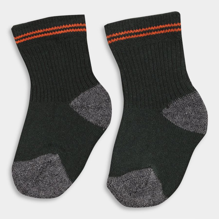 Infant's Socks (Pack of 2), Dark Green, large image number null