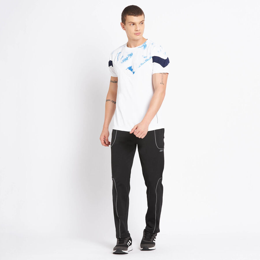 Cut & Sew Track Pants, Black, large image number null