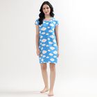 Ladies' Knee Length Nighty, Dark Blue, small image number null